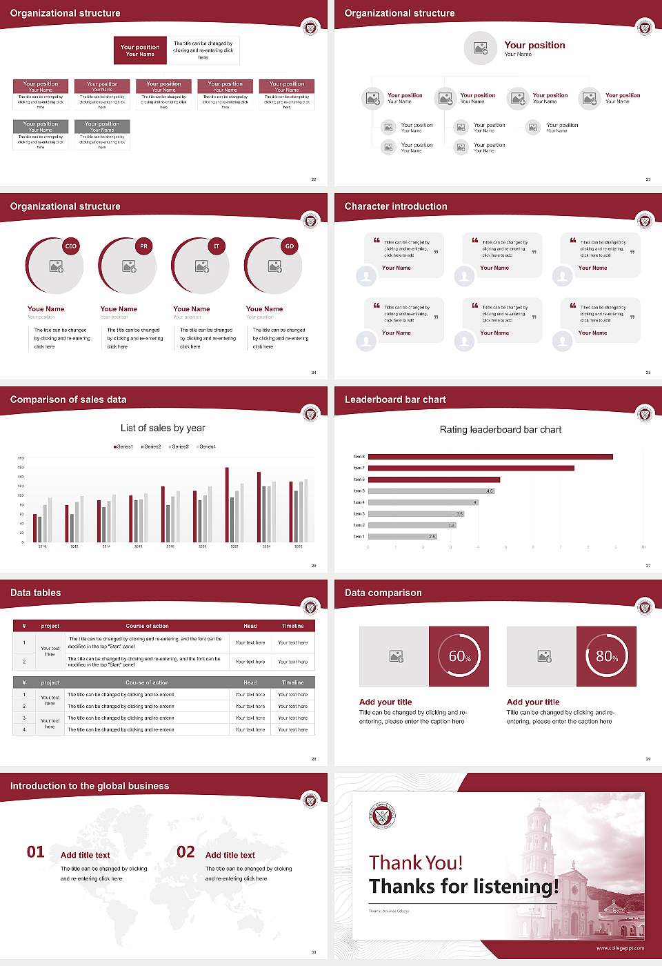 Thomas Aquinas College Academic Presentation/Research Findings Report PPT Template16:9 ratio PPT effect preview image4