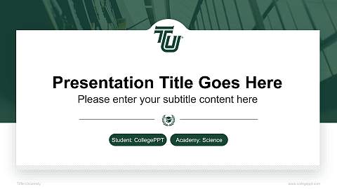 Tiffin University National Scholarship Defense PPT Template