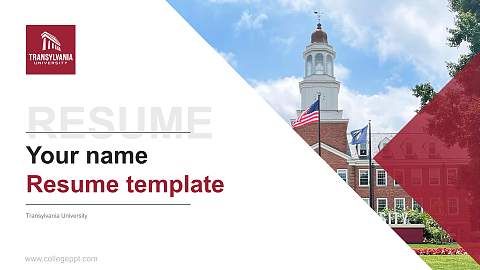 Transylvania University Resume PPT Template