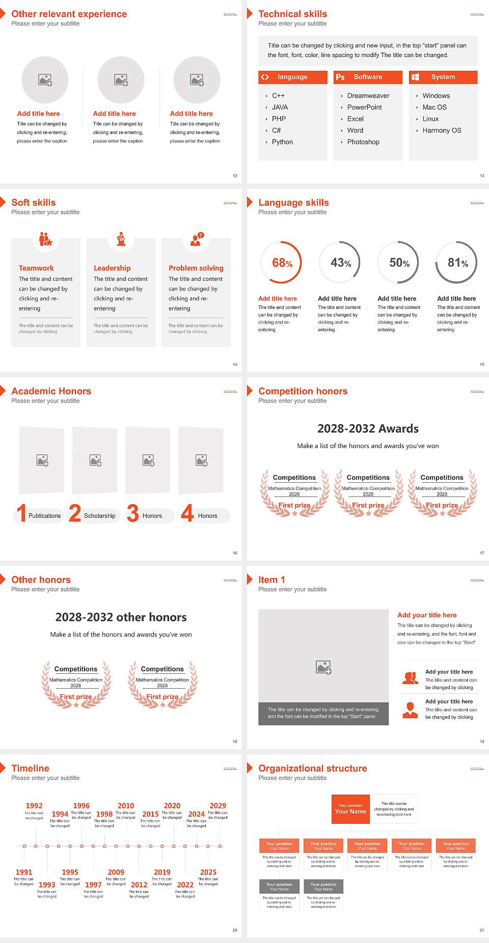 The University of Texas Rio Grande Valley Resume PPT Template4:3 ratio PPT effect preview image3