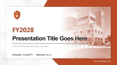 The University of Texas Health Science Center at San Antonio Academic Presentation/Research Findings Report PPT Template