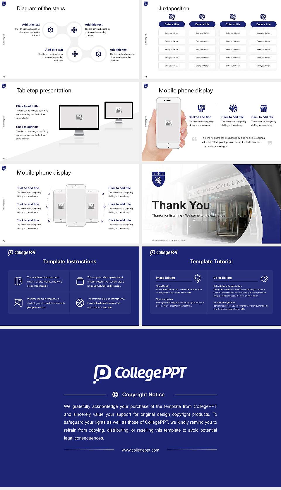 The King’S College Competition/Entrepreneurship Contest PPT Template16:9 ratio PPT effect preview image9
