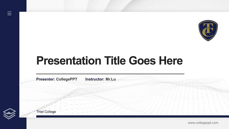 Thiel College Thesis Proposal/Graduation Defense PPT Template16:9 ratio PPT effect preview image