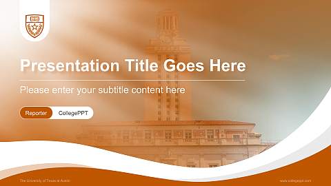 The University of Texas at Austin Lecture Sharing and Networking Event PPT Template