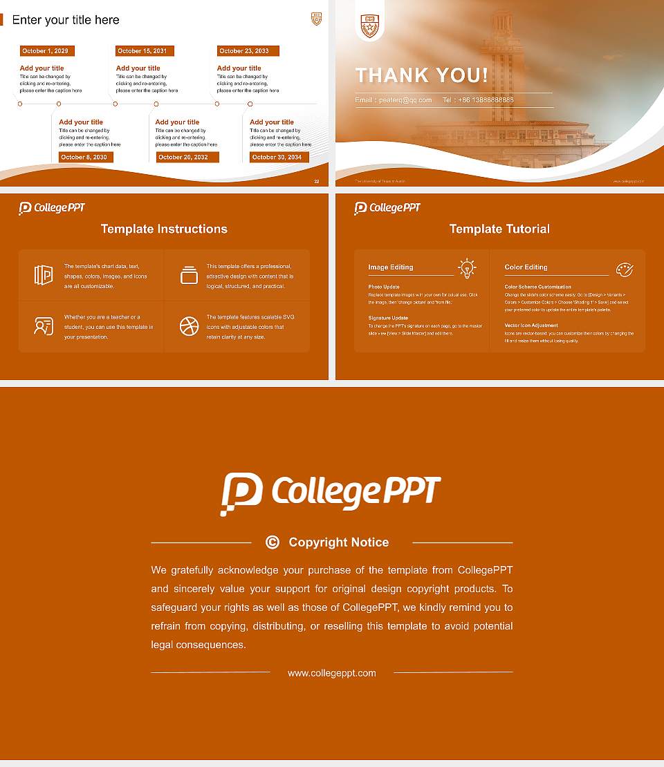 The University of Texas at Austin Lecture Sharing and Networking Event PPT Template16:9 ratio PPT effect preview image4