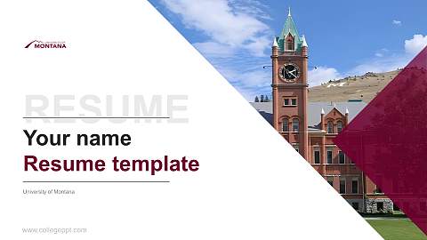 University of Montana Resume PPT Template