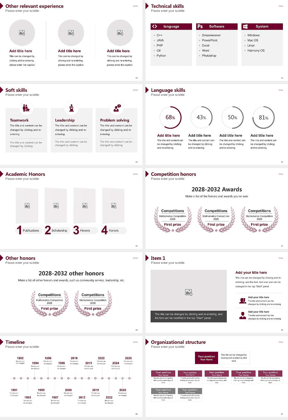 University of Montana Resume PPT Template16:9 ratio PPT effect preview image3