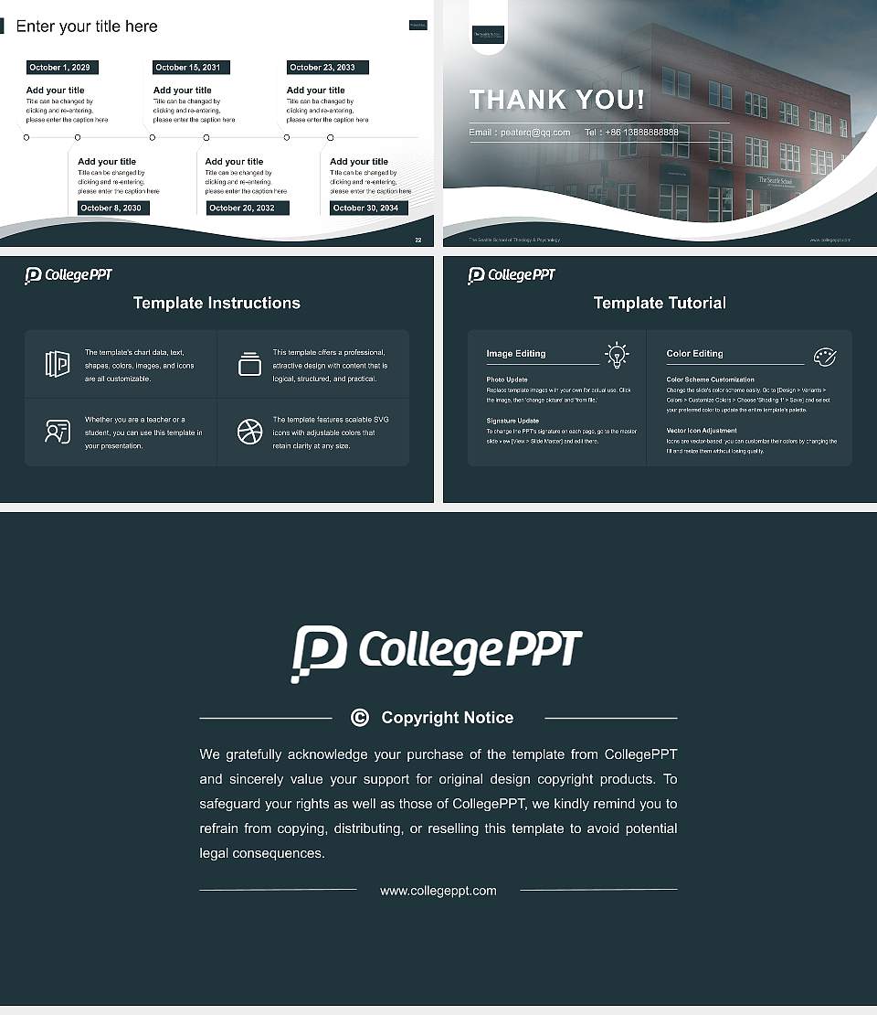 The Seattle School of Theology & Psychology Lecture Sharing and Networking Event PPT Template16:9 ratio PPT effect preview image4