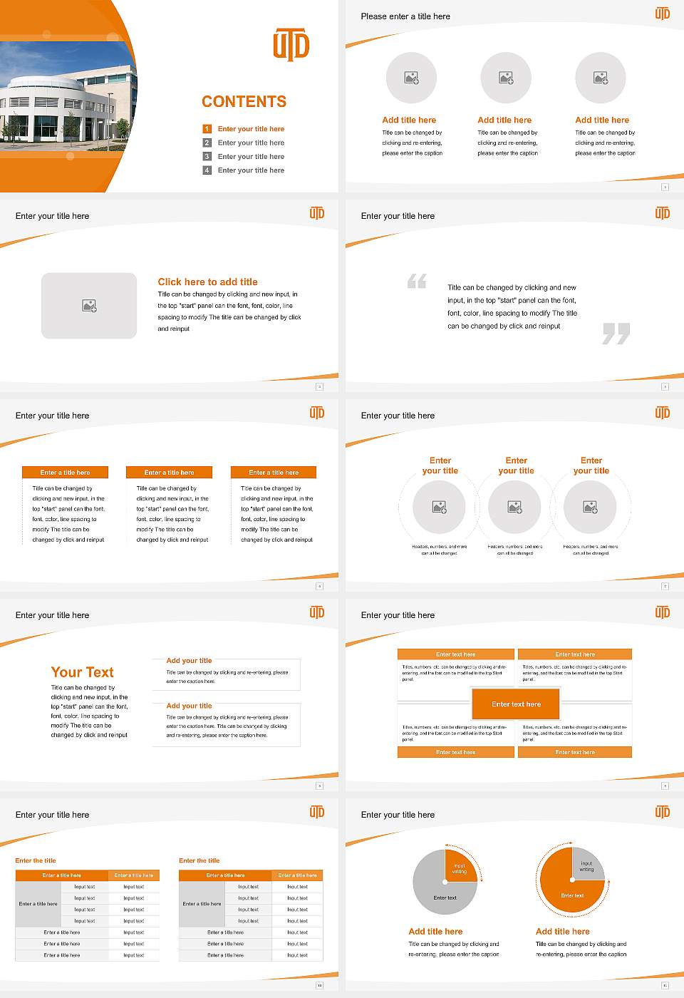 The University of Texas at Dallas Course/Courseware Creation PPT Template16:9 ratio PPT effect preview image2