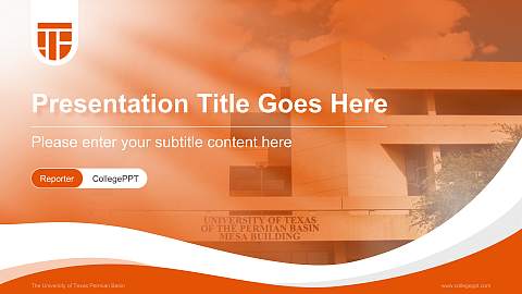 The University of Texas Permian Basin Lecture Sharing and Networking Event PPT Template