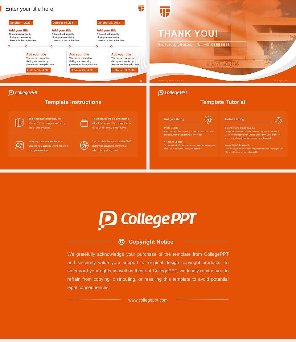 The University of Texas Permian Basin Lecture Sharing and Networking Event PPT Template16:9 ratio PPT effect preview image4