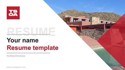 The School of Architecture Resume PPT Template