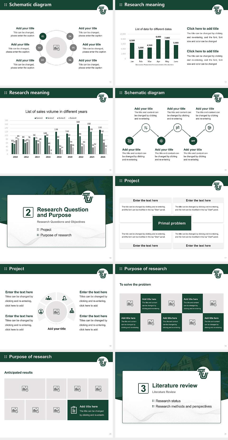 Tiffin University Graduation Thesis Defense PPT Template4:3 ratio PPT effect preview image3