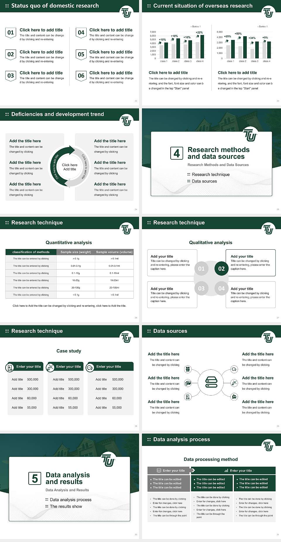Tiffin University Graduation Thesis Defense PPT Template4:3 ratio PPT effect preview image4