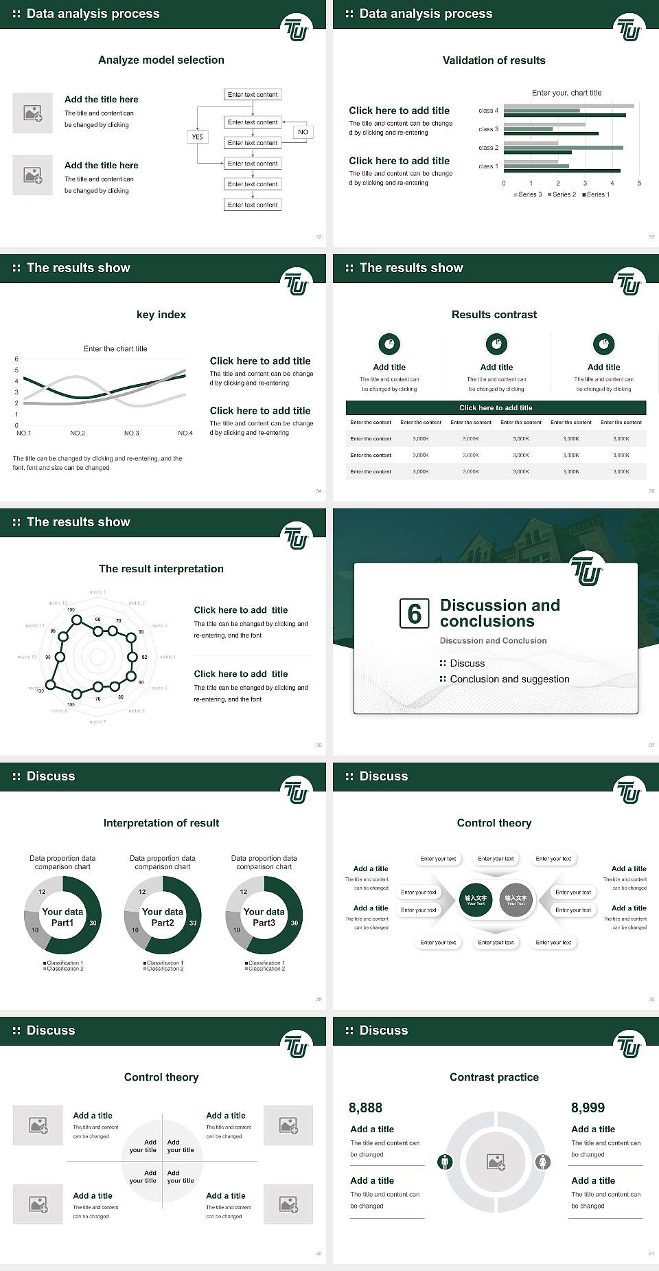 Tiffin University Graduation Thesis Defense PPT Template4:3 ratio PPT effect preview image5