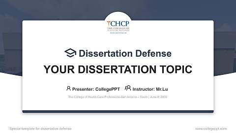 The College of Health Care Professions-San Antonio – South Graduation Thesis Defense PPT Template