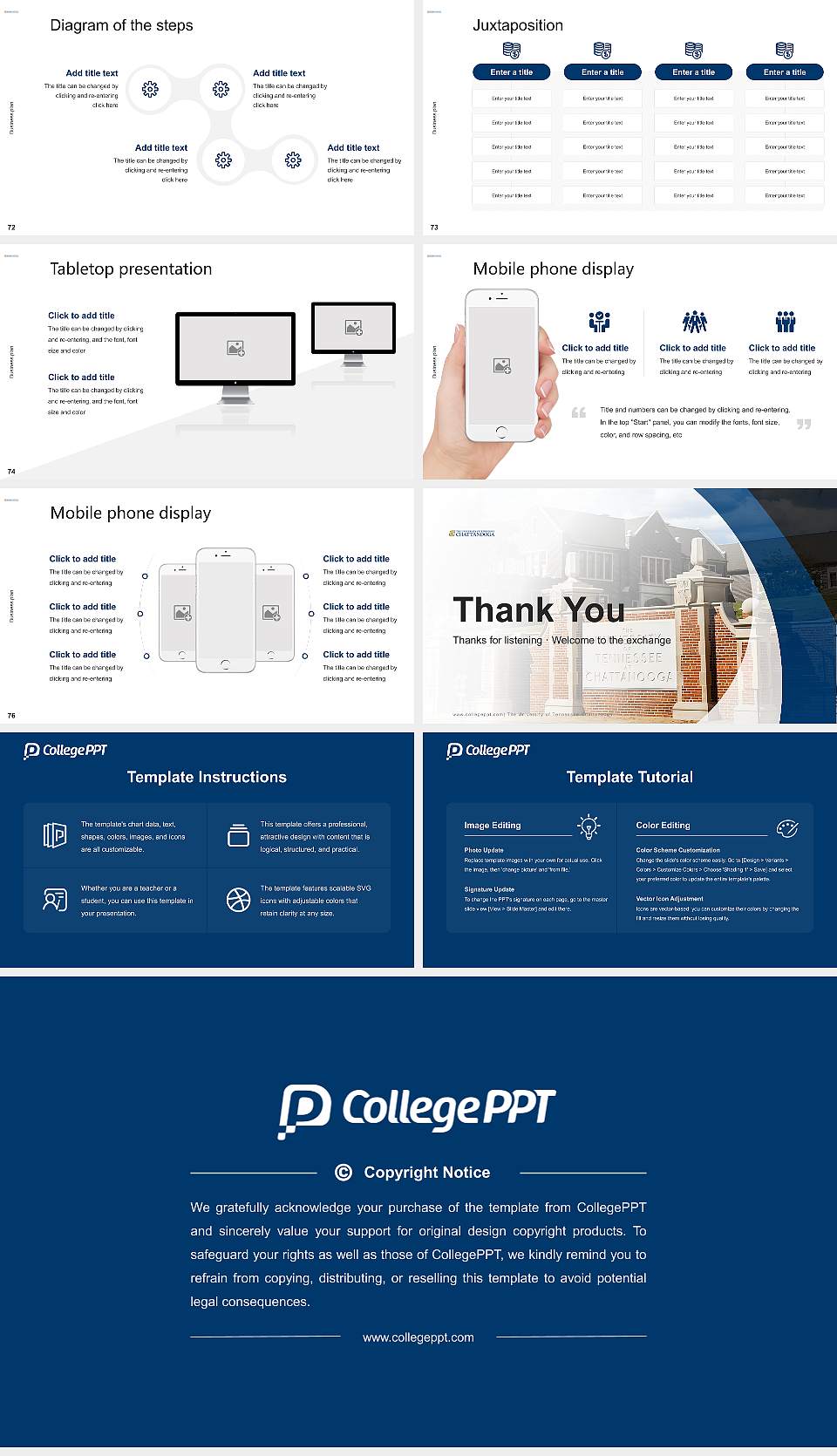 The University of Tennessee-Chattanooga Competition/Entrepreneurship Contest PPT Template16:9 ratio PPT effect preview image9