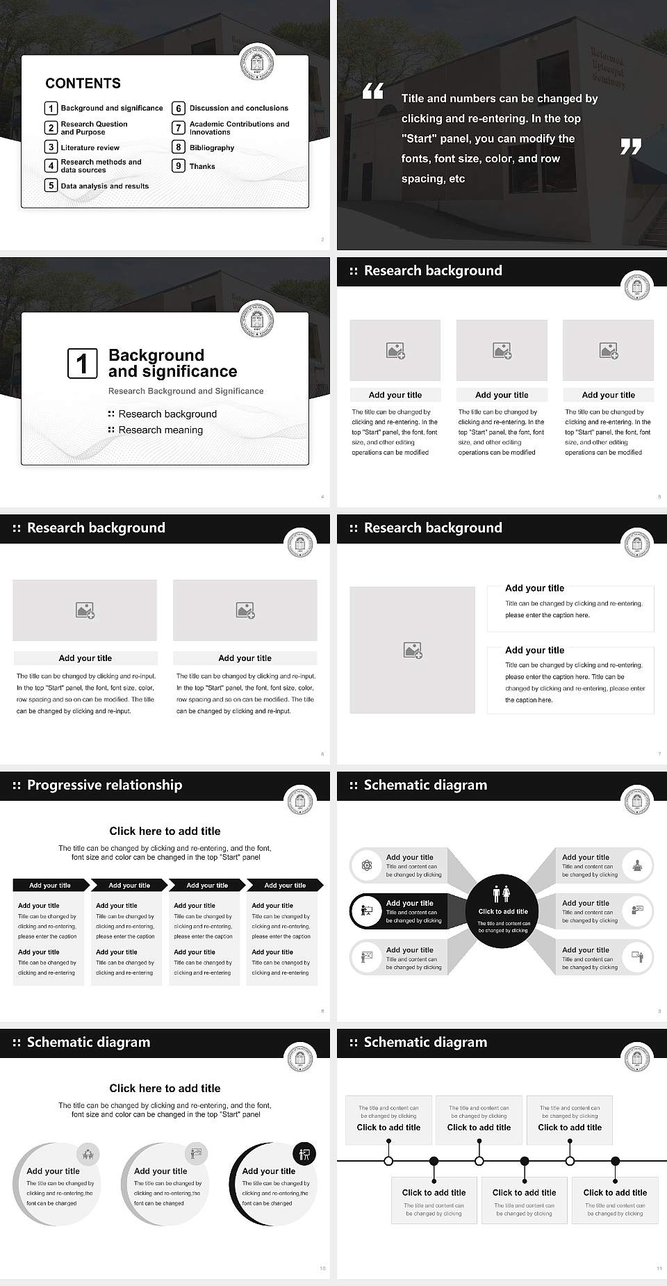 Theological Seminary of the Reformed Episcopal Church Graduation Thesis Defense PPT Template4:3 ratio PPT effect preview image2