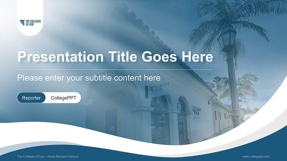 The Colleges of Law – Santa Barbara Campus Lecture Sharing and Networking Event PPT Template16:9 ratio PPT effect preview image