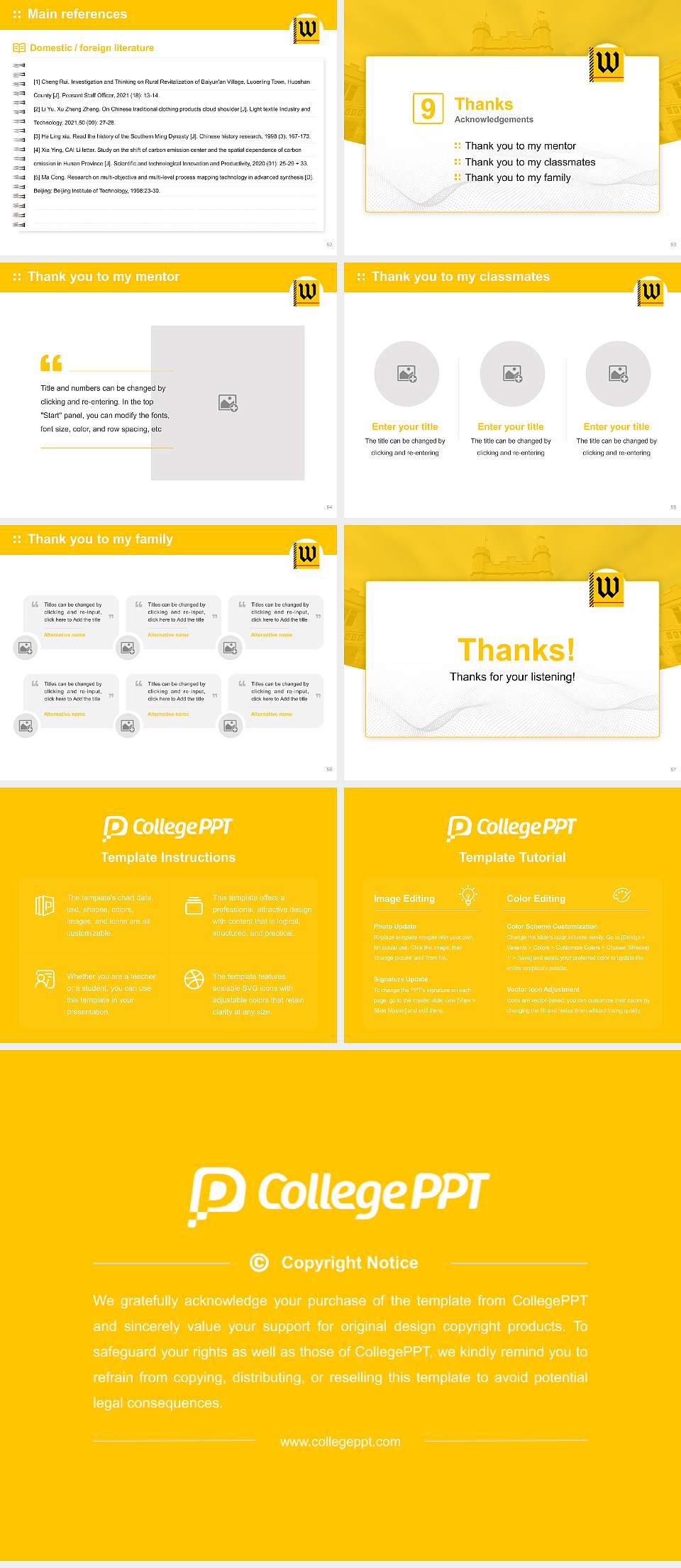 The College of Wooster Graduation Thesis Defense PPT Template4:3 ratio PPT effect preview image7