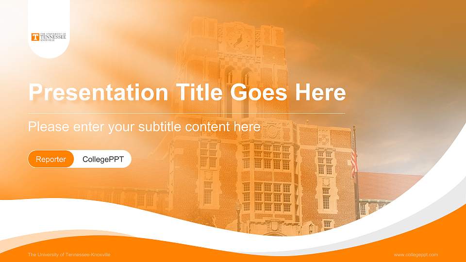 The University of Tennessee-Knoxville Lecture Sharing and Networking Event PPT Template16:9 ratio PPT effect preview image