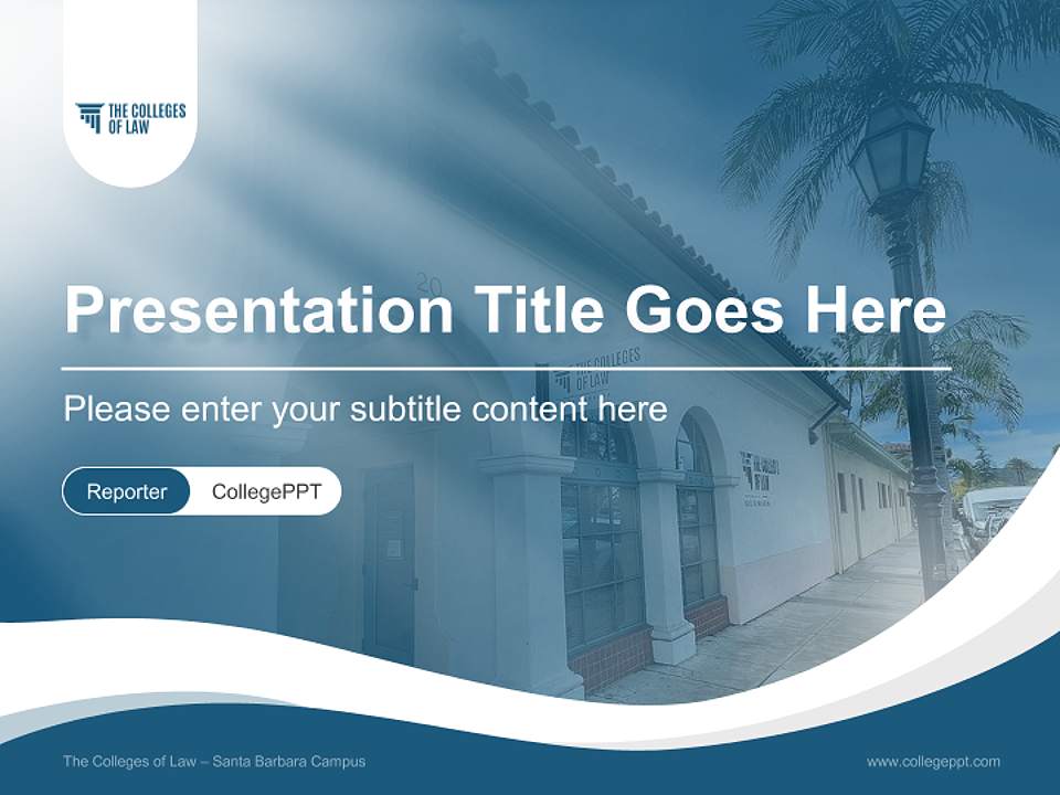 The Colleges of Law – Santa Barbara Campus Lecture Sharing and Networking Event PPT Template4:3 ratio PPT effect preview image4