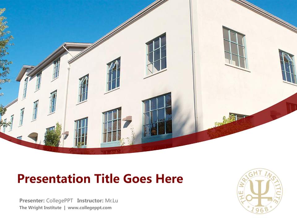 The Wright Institute Course/Courseware Creation PPT Template4:3 ratio PPT effect preview image5
