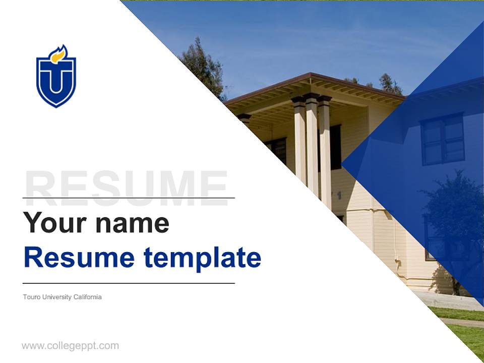 Touro University California Resume PPT Template4:3 ratio PPT effect preview image5