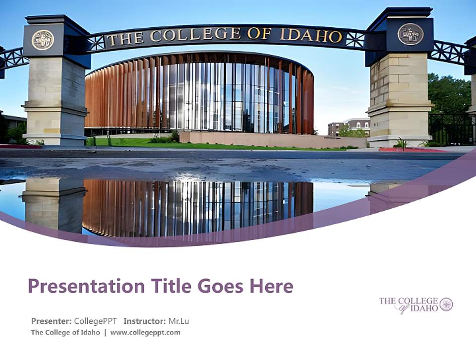 The College of Idaho Course/Courseware Creation PPT Template4:3 ratio PPT effect preview image5