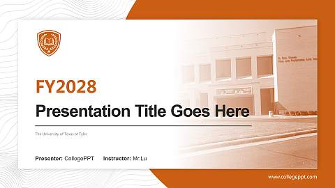 The University of Texas at Tyler Academic Presentation/Research Findings Report PPT Template