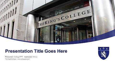 The King’S College Course/Courseware Creation PPT Template