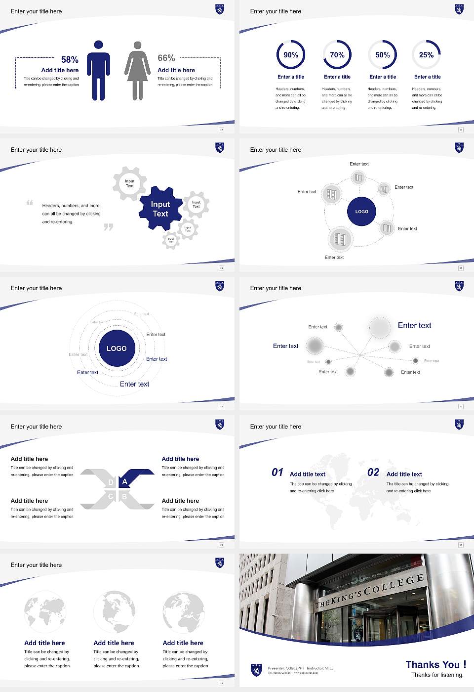 The King’S College Course/Courseware Creation PPT Template16:9 ratio PPT effect preview image4