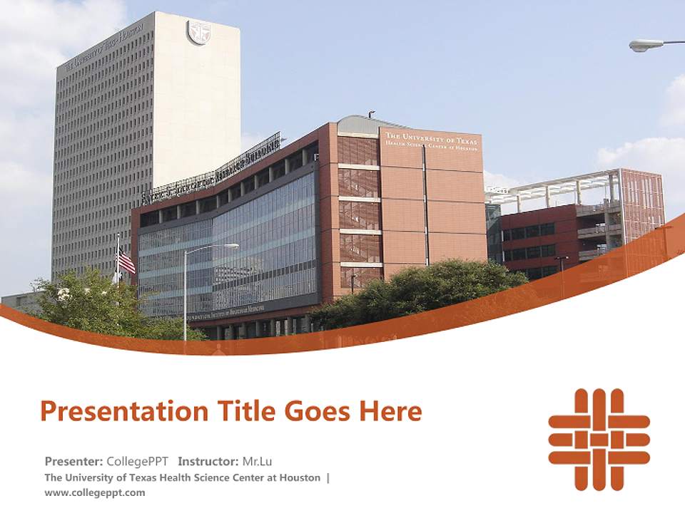 The University of Texas Health Science Center at Houston Course/Courseware Creation PPT Template4:3 ratio PPT effect preview image5