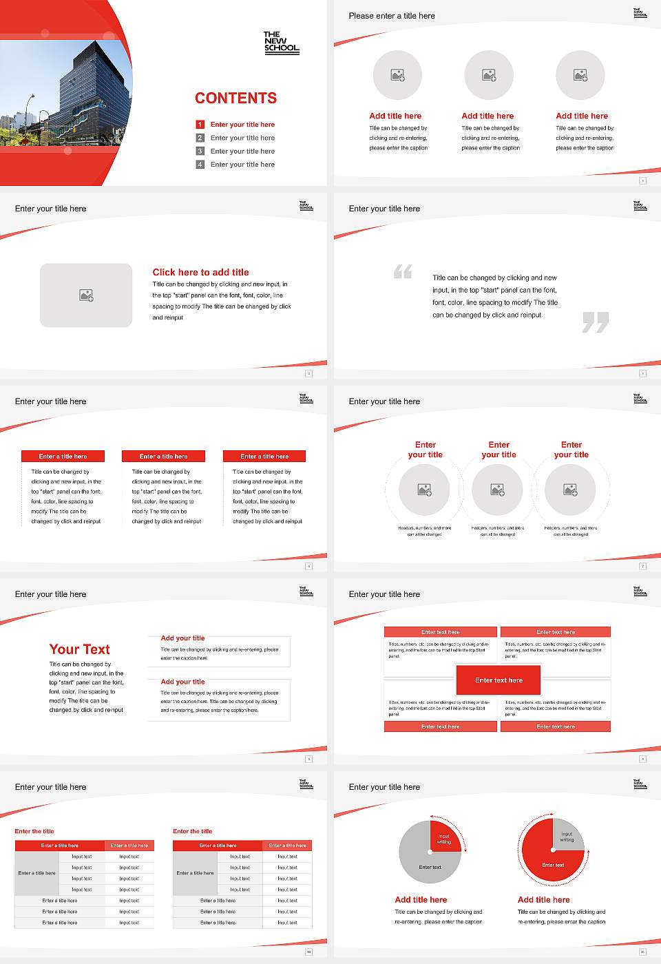 The New School Course/Courseware Creation PPT Template16:9 ratio PPT effect preview image2