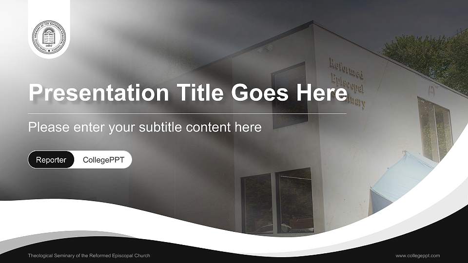 Theological Seminary of the Reformed Episcopal Church Lecture Sharing and Networking Event PPT Template16:9 ratio PPT effect preview image