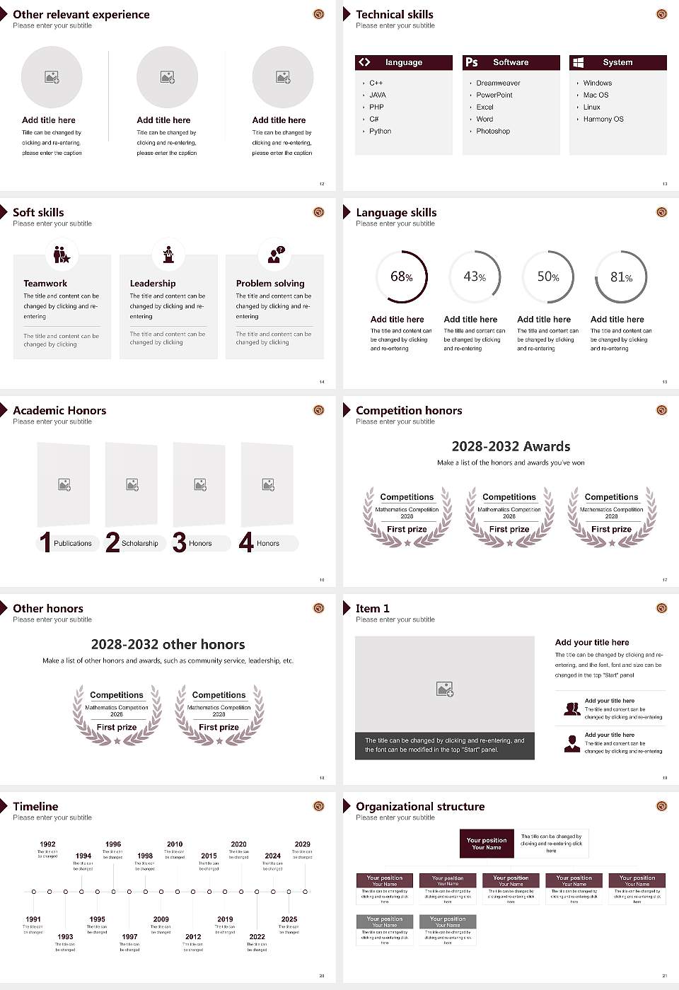 Thomas Edison State University Resume PPT Template16:9 ratio PPT effect preview image3