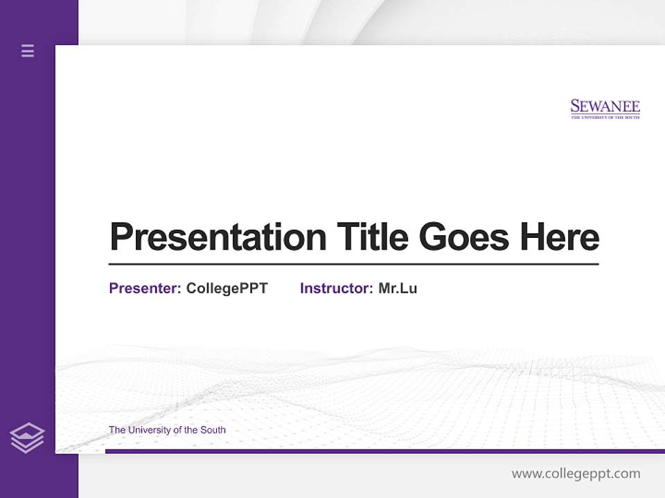 The University of the South Thesis Proposal/Graduation Defense PPT Template4:3 ratio PPT effect preview image5