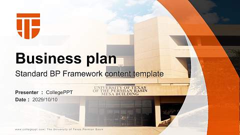 The University of Texas Permian Basin Competition/Entrepreneurship Contest PPT Template