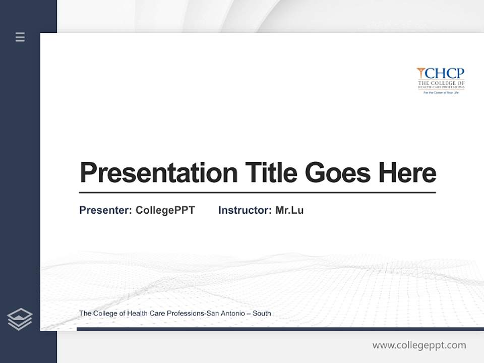 The College of Health Care Professions-San Antonio – South Thesis Proposal/Graduation Defense PPT Template4:3 ratio PPT effect preview image5