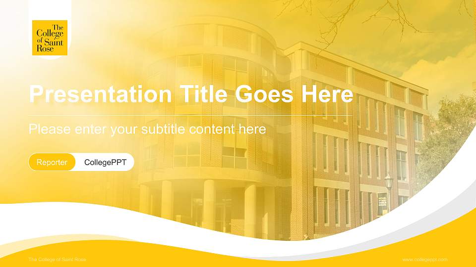The College of Saint Rose Lecture Sharing and Networking Event PPT Template16:9 ratio PPT effect preview image