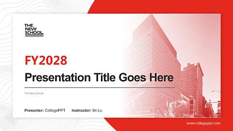 The New School Academic Presentation/Research Findings Report PPT Template