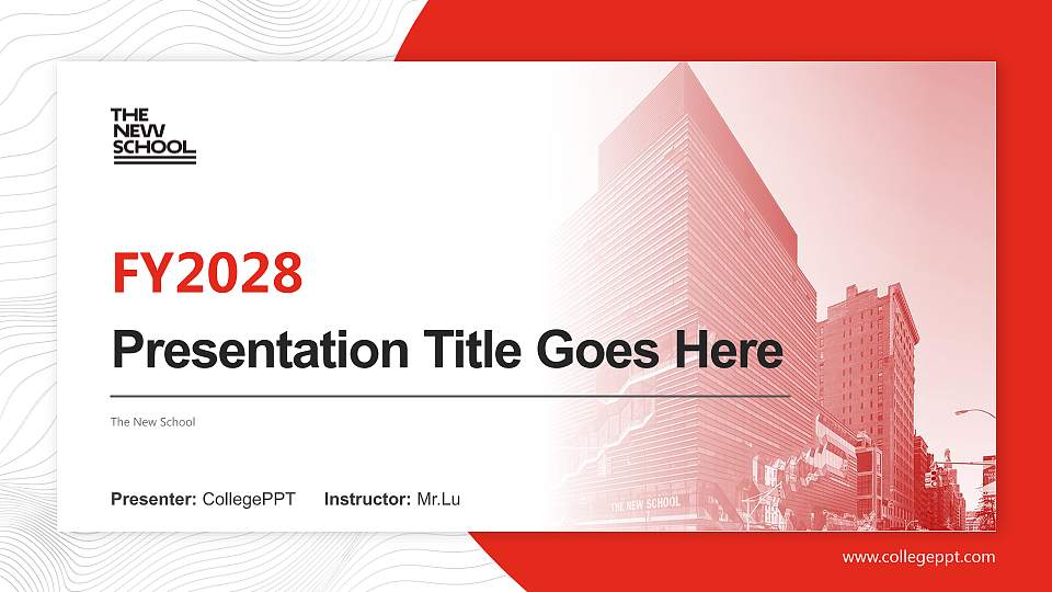 The New School Academic Presentation/Research Findings Report PPT Template16:9 ratio PPT effect preview image