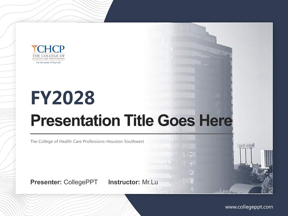 The College of Health Care Professions-Houston Southwest Academic Presentation/Research Findings Report PPT Template4:3 ratio PPT effect preview image5