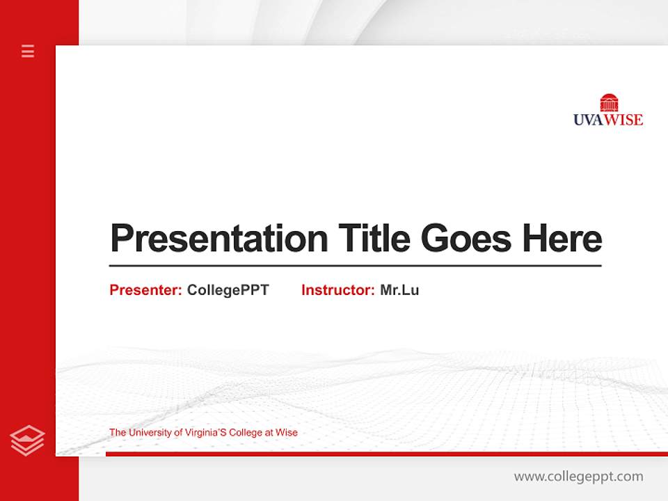 The University of Virginia’S College at Wise Thesis Proposal/Graduation Defense PPT Template4:3 ratio PPT effect preview image5