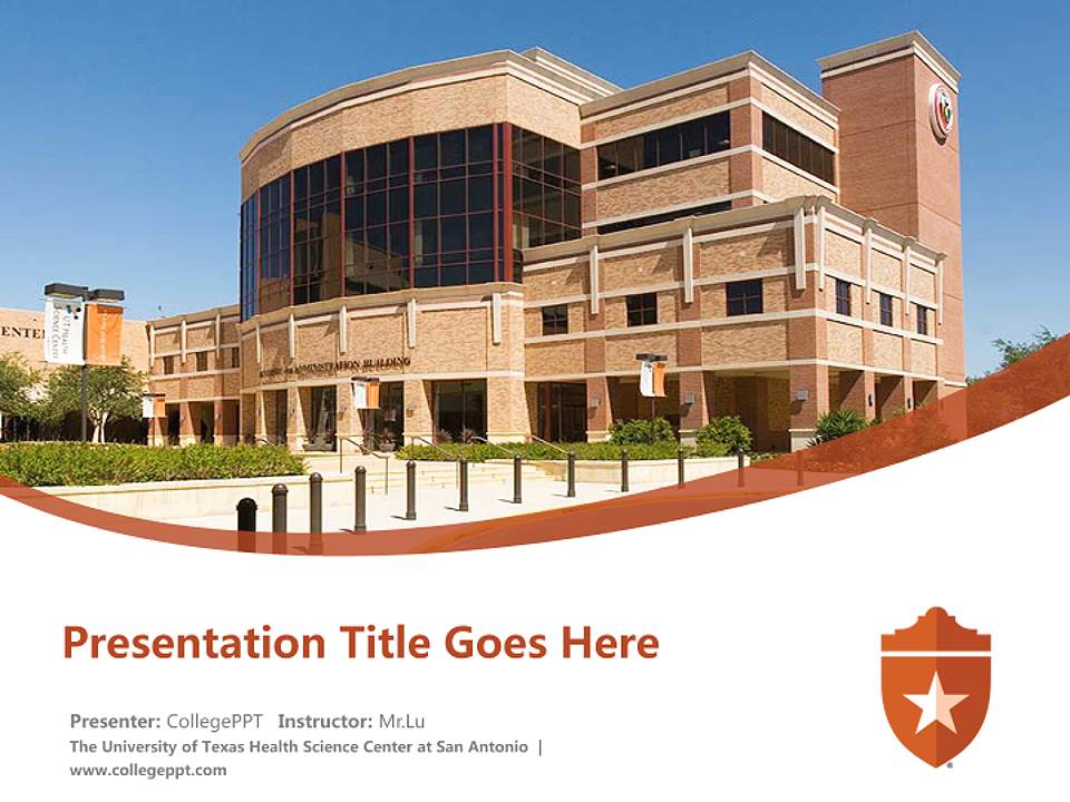 The University of Texas Health Science Center at San Antonio Course/Courseware Creation PPT Template4:3 ratio PPT effect preview image5