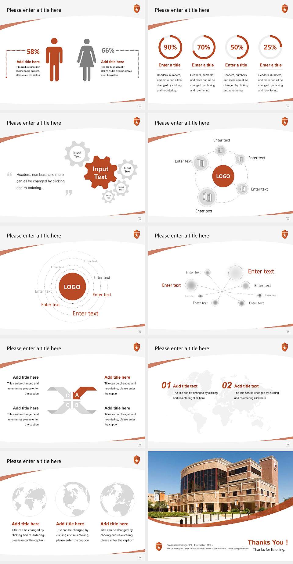The University of Texas Health Science Center at San Antonio Course/Courseware Creation PPT Template4:3 ratio PPT effect preview image4