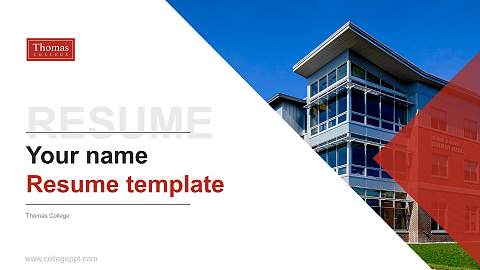 Thomas College Resume PPT Template