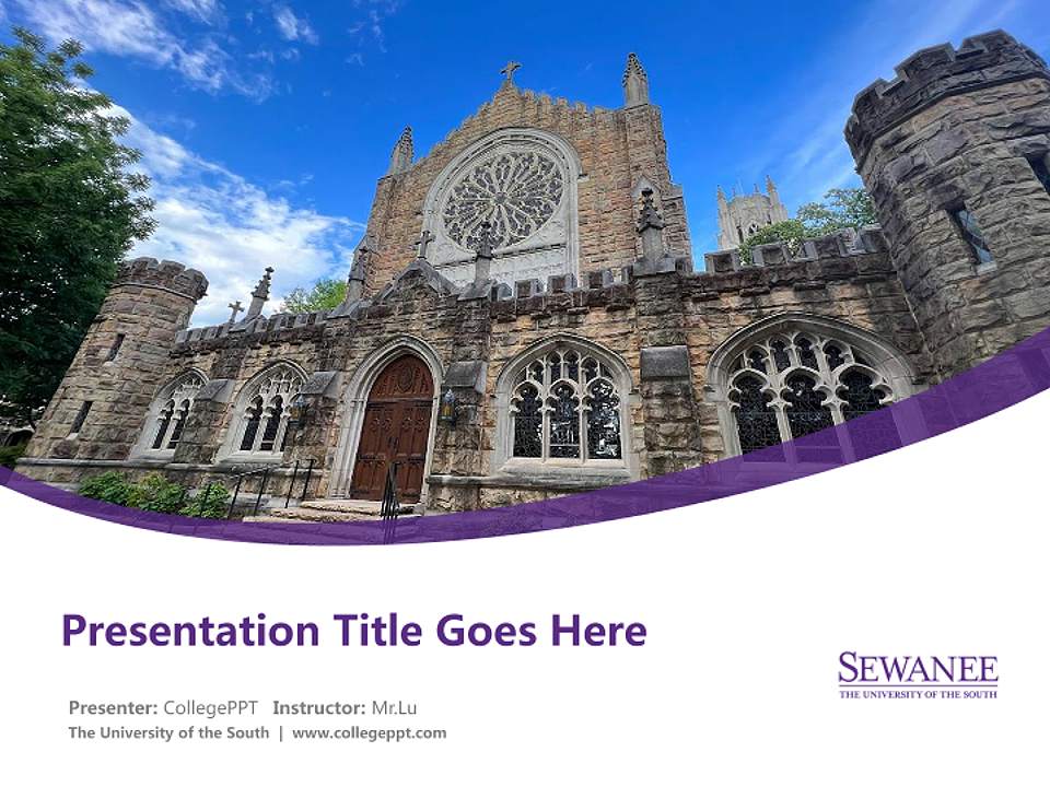 The University of the South Course/Courseware Creation PPT Template4:3 ratio PPT effect preview image5