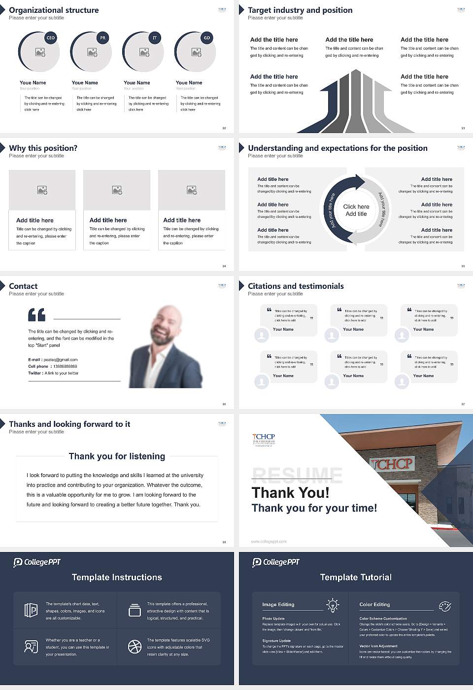 The College of Health Care Professions-McAllen Resume PPT Template16:9 ratio PPT effect preview image4