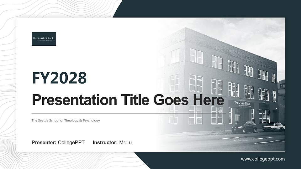 The Seattle School of Theology & Psychology Academic Presentation/Research Findings Report PPT Template16:9 ratio PPT effect preview image